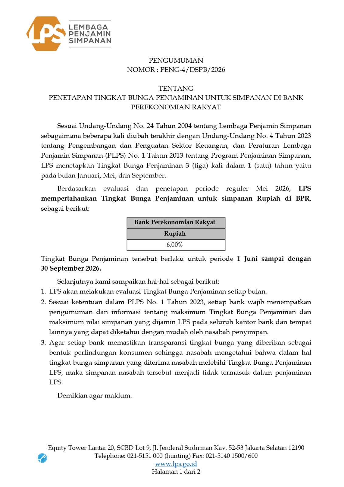 Pengumuman